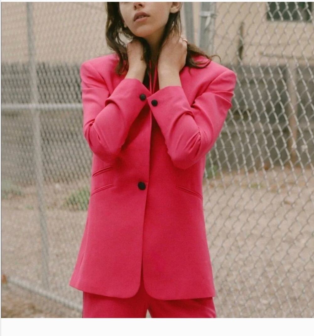 Rag & Bone Ridley Blazer 00 Hot Pink Fuschia Academia Prep Old Money